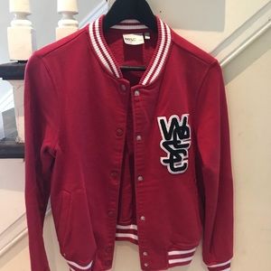 Red WeSC Baseball Jacket